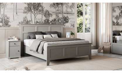 Beaumont - Lit tiroir pour couchage 140x190, tête de lit rangement