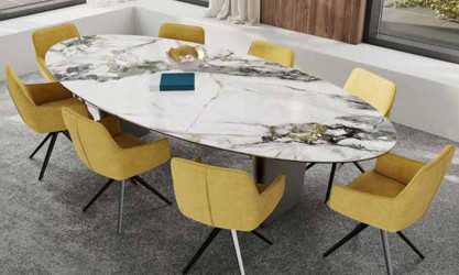 Liath - Table de séjour ovale