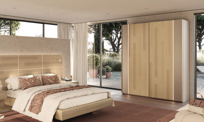 Majestic - Armoire 2 portes bois coulissantes